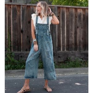 Three Bird Nest High Hopes Slouchy Overalls Sz Small brand new never worn